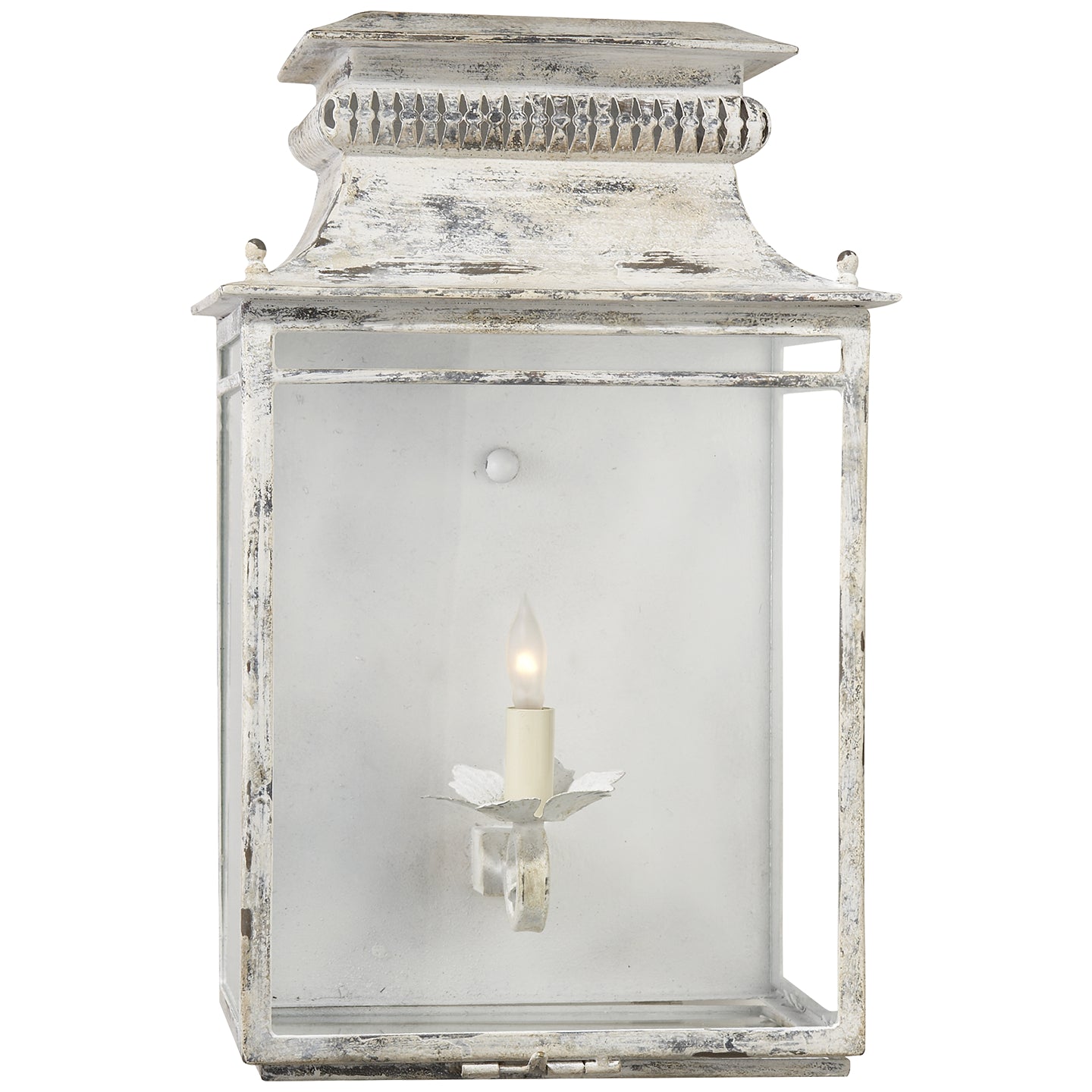 Visual Comfort Signature - SK 2301OW - One Light Wall Sconce - Flea Market Lantern - Old White