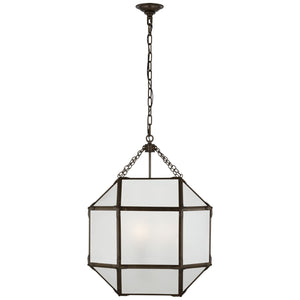 Visual Comfort Signature - SK 5009AZ-FG - Three Light Lantern - Morris - Antique Zinc