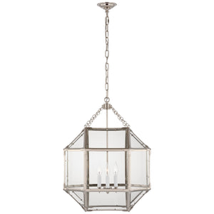 Visual Comfort Signature - SK 5009PN-CG - Three Light Lantern - Morris - Polished Nickel