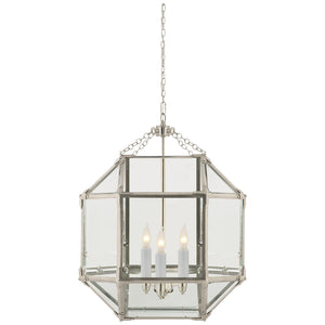 Visual Comfort Signature - SK 5009PN-CG - Three Light Lantern - Morris - Polished Nickel