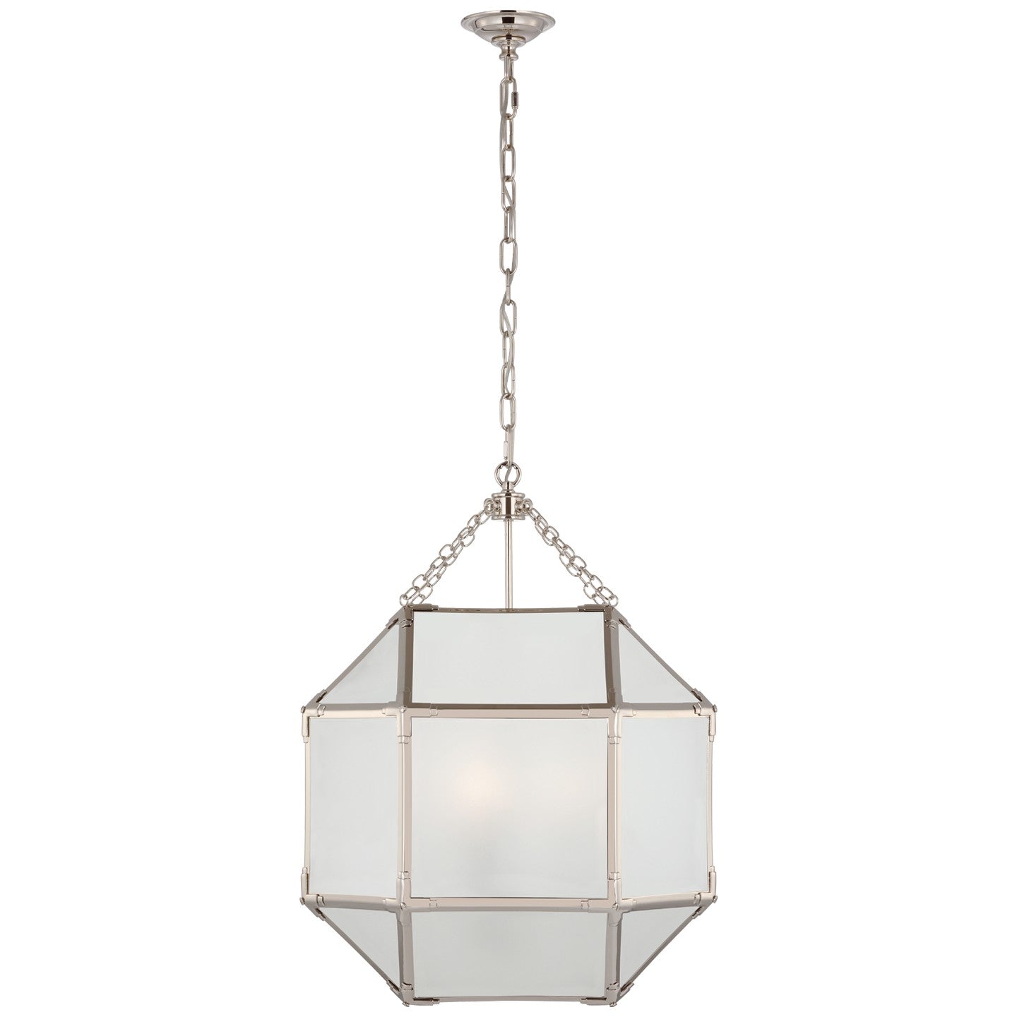 Visual Comfort Signature - SK 5009PN-FG - Three Light Lantern - Morris - Polished Nickel