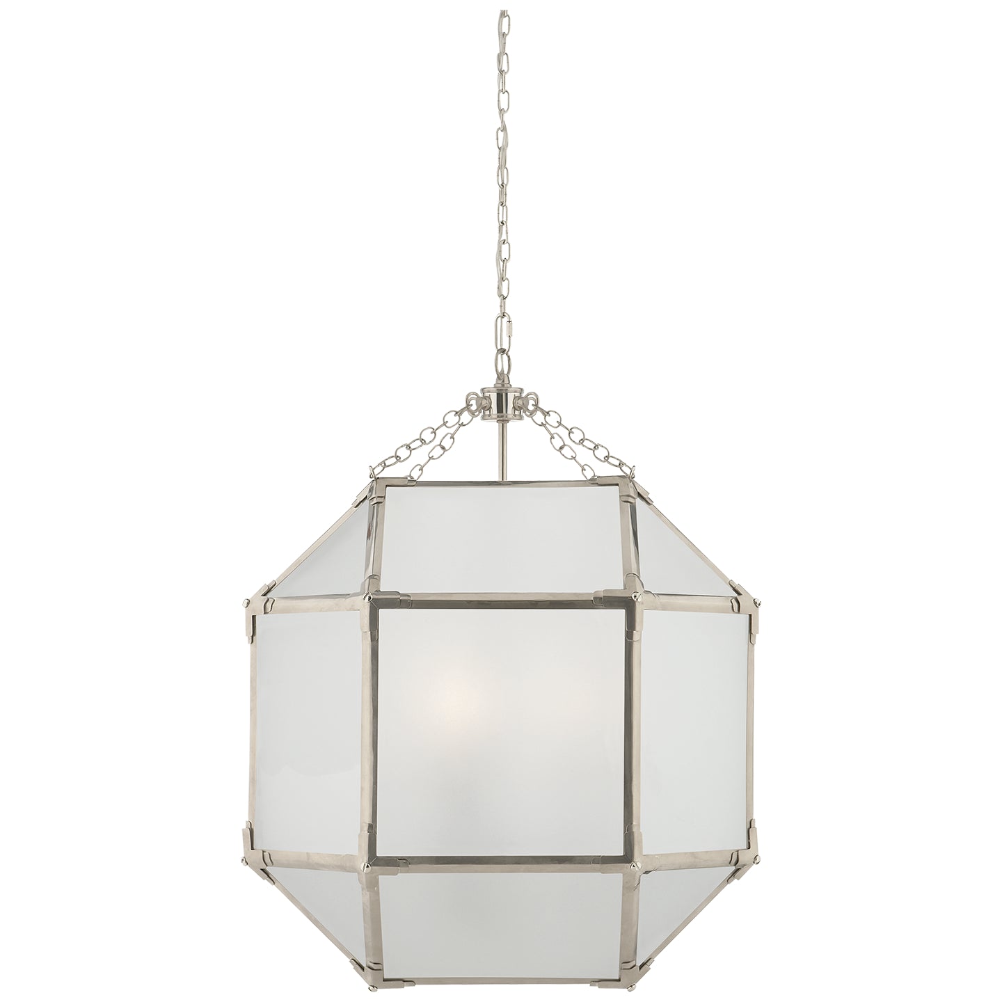 Visual Comfort Signature - SK 5009PN-FG - Three Light Lantern - Morris - Polished Nickel