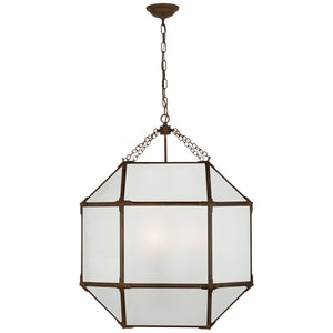Visual Comfort Signature - SK 5010AZ-FG - Three Light Lantern - Morris - Antique Zinc