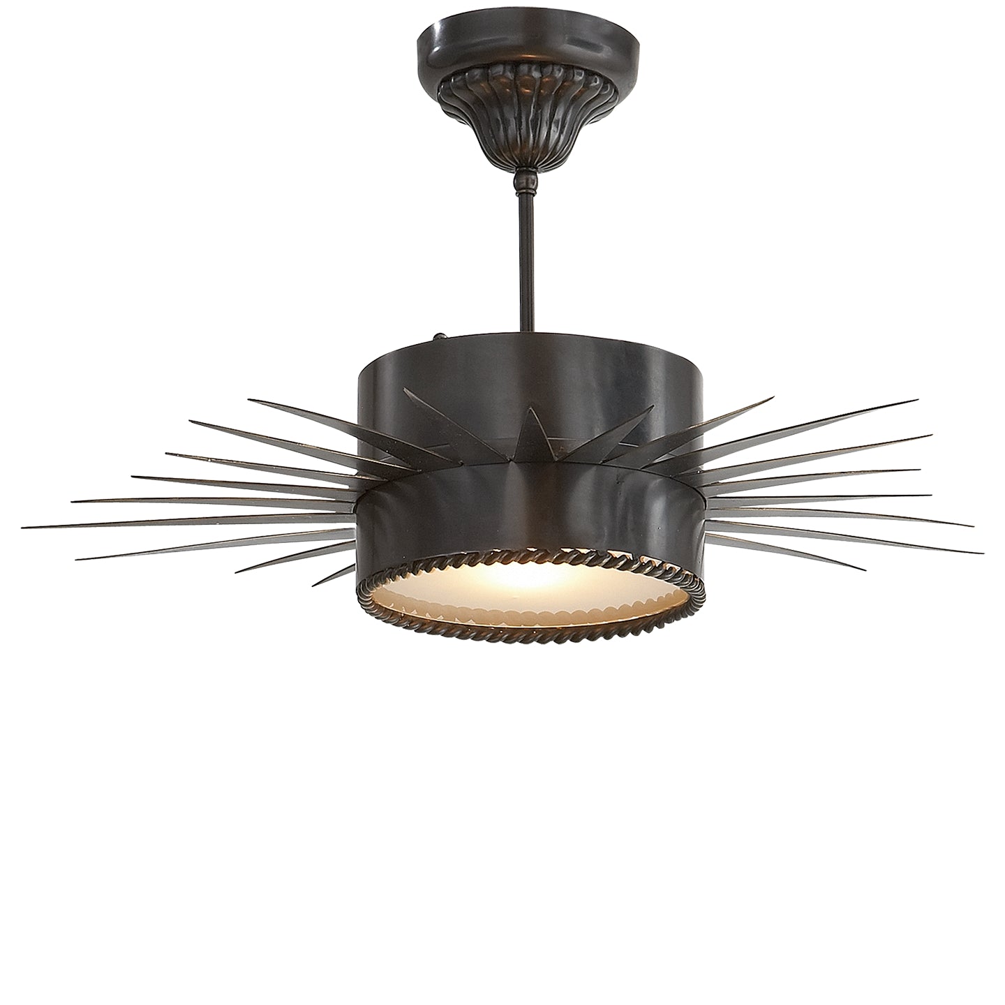 Visual Comfort Signature - SK 5201BZ - One Light Semi Flush Mount - Soleil - Bronze