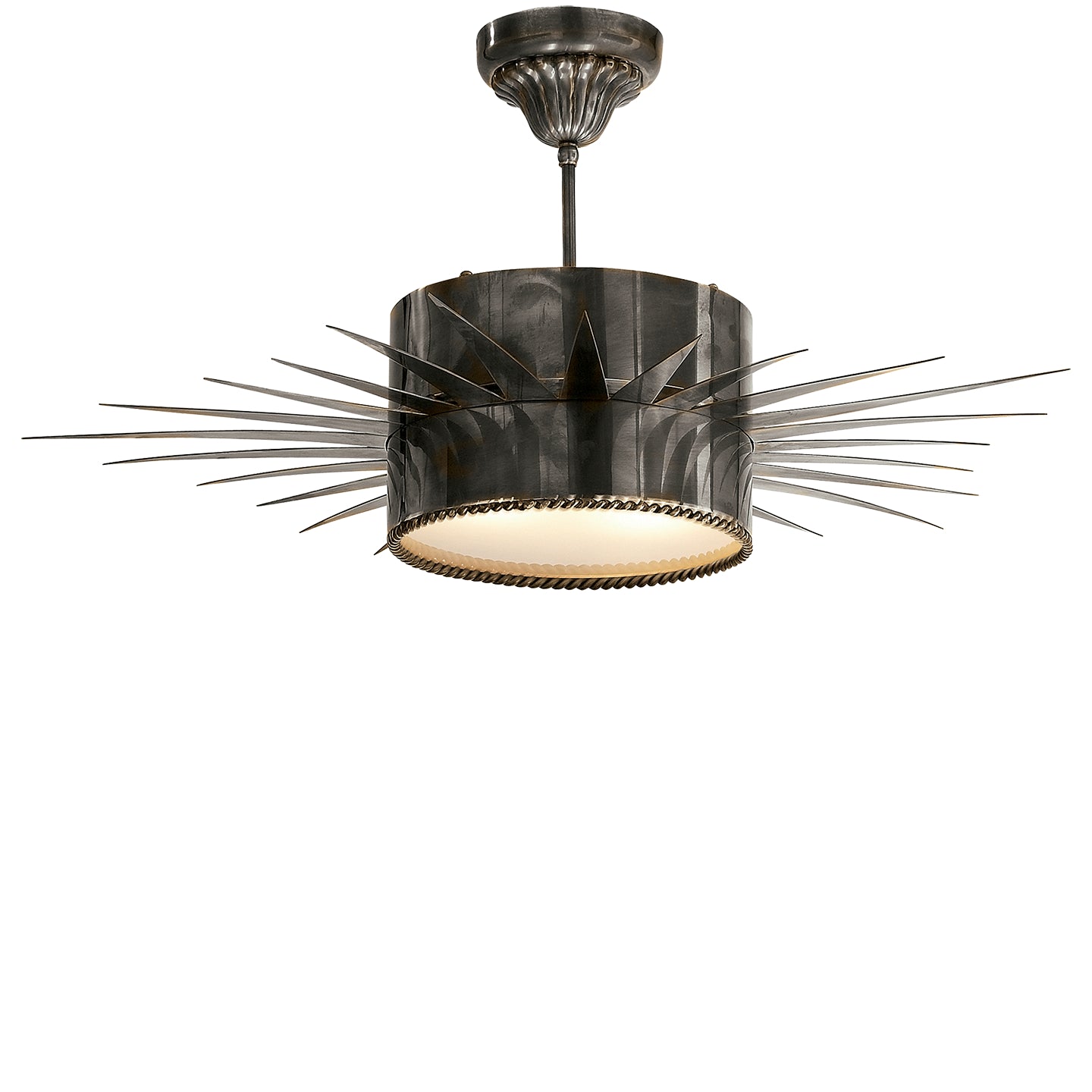 Visual Comfort Signature - SK 5202BZ - Two Light Semi Flush Mount - Soleil - Bronze