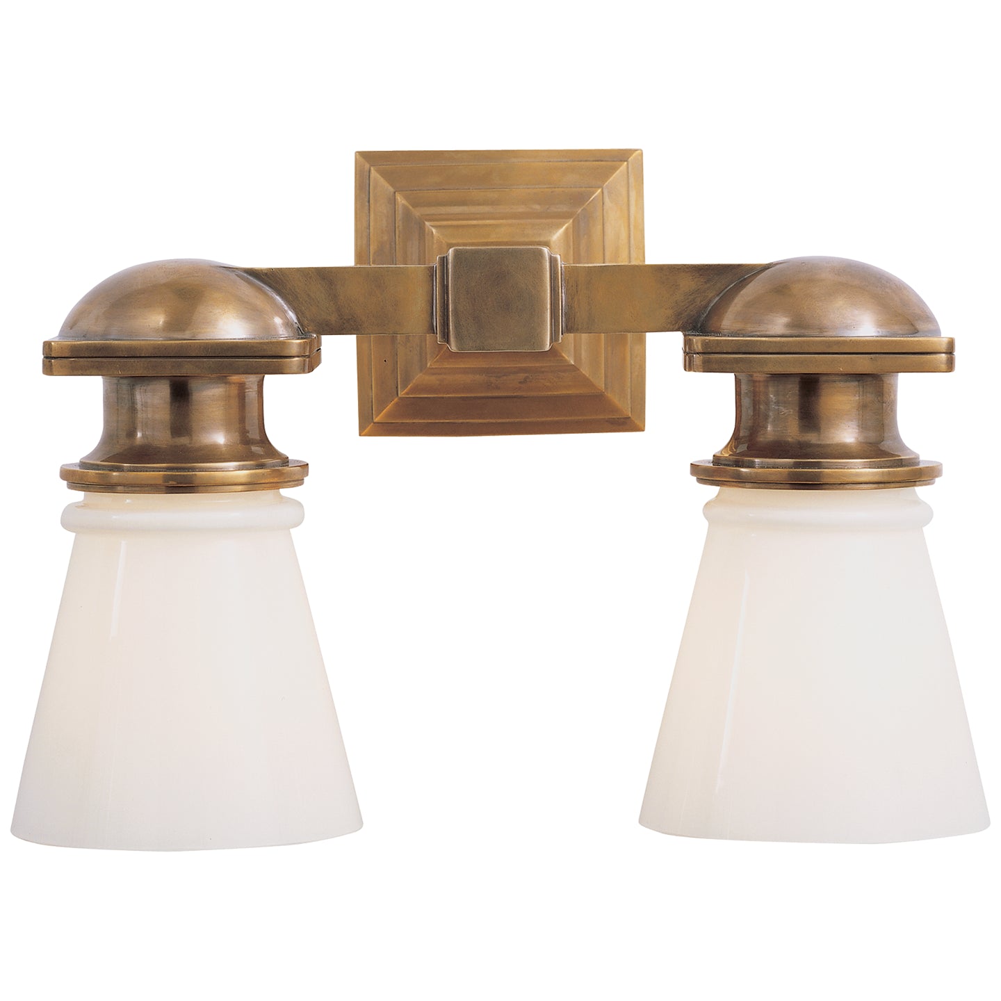 Visual Comfort Signature - SL 2152HAB-WG - Two Light Wall Sconce - NY Subway - Hand-Rubbed Antique Brass