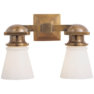 Visual Comfort Signature - SL 2152HAB-WG - Two Light Wall Sconce - NY Subway - Hand-Rubbed Antique Brass