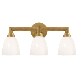 Visual Comfort Signature - SL 2843HAB-WG - Three Light Bath Sconce - Wilton - Hand-Rubbed Antique Brass