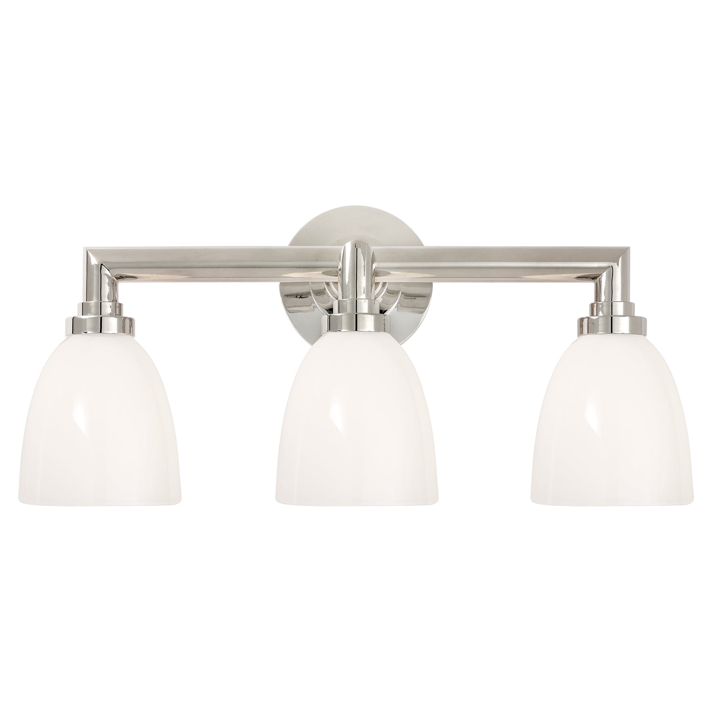 Visual Comfort Signature - SL 2843PN-WG - Three Light Bath Sconce - Wilton - Polished Nickel