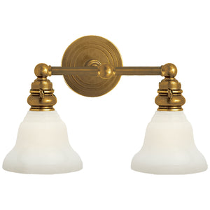 Visual Comfort Signature - SL 2932HAB/SLEG-WG - Two Light Wall Sconce - Boston - Hand-Rubbed Antique Brass