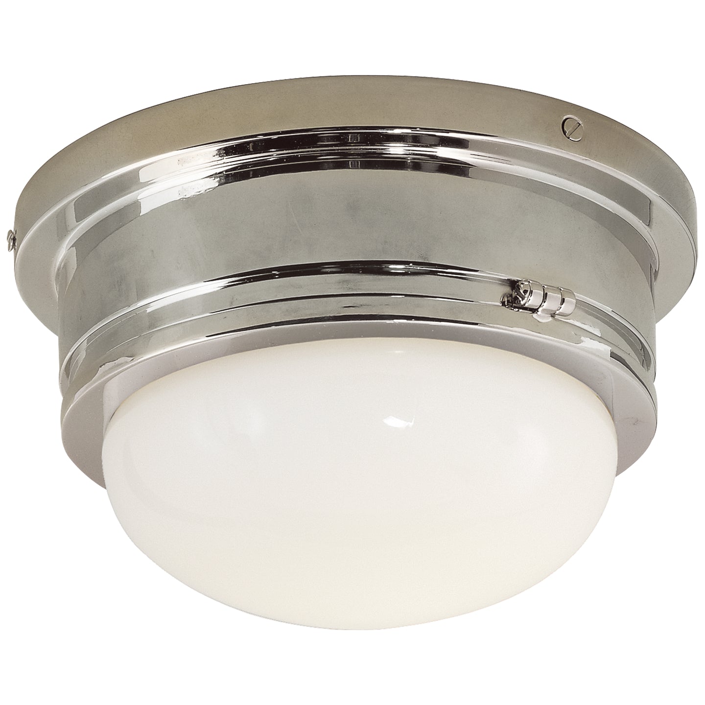 Visual Comfort Signature - SL 4001PN-WG - One Light Flush Mount - Marine - Polished Nickel