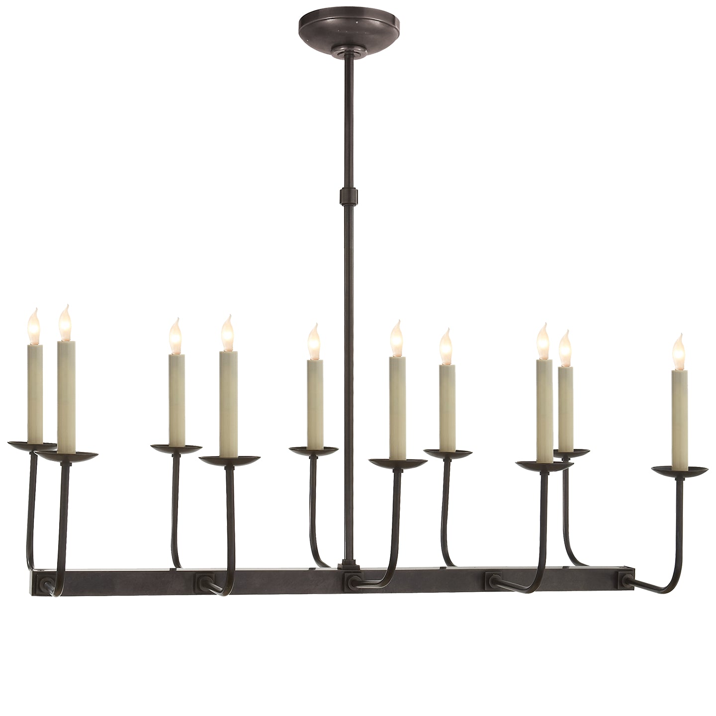 Visual Comfort Signature - SL 5863BZ - Ten Light Chandelier - Linear Branched - Bronze