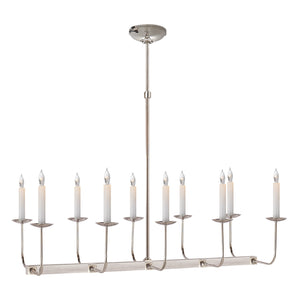 Visual Comfort Signature - SL 5863PN - Ten Light Chandelier - Linear Branched - Polished Nickel