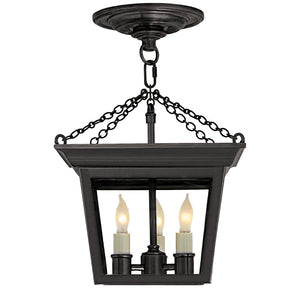 Visual Comfort Signature - SL 5870BR - Three Light Semi-Flush Mount - Semi Flush Cornice - Blackened Rust