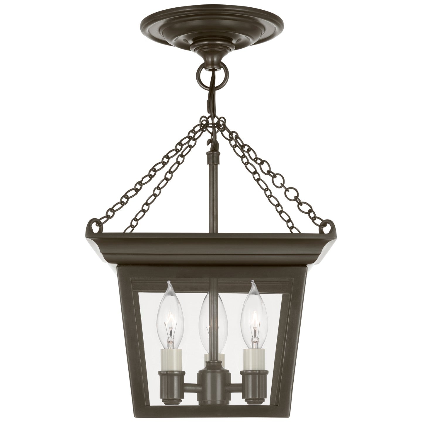 Visual Comfort Signature - SL 5870BZ - Three Light Semi-Flush Mount - Semi Flush Cornice - Bronze