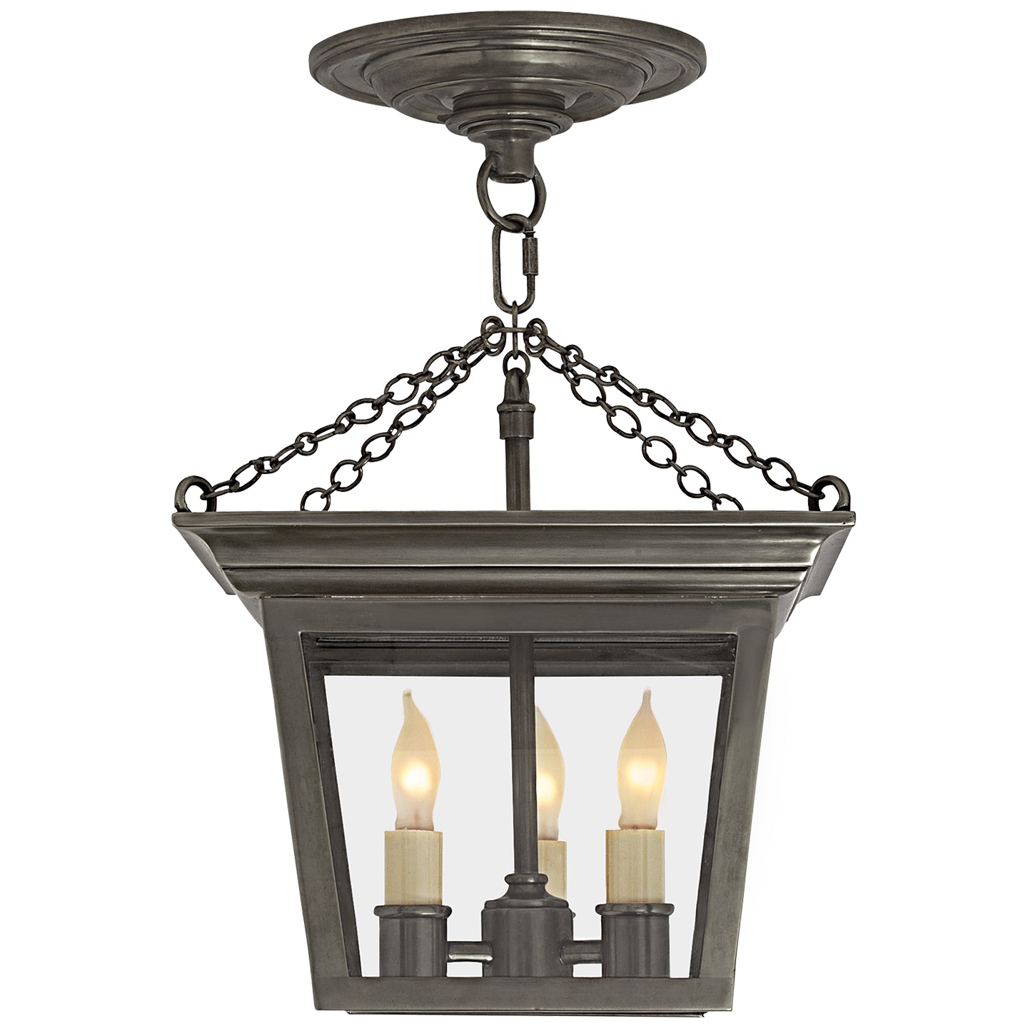 Visual Comfort Signature - SL 5870BZ - Three Light Semi-Flush Mount - Semi Flush Cornice - Bronze