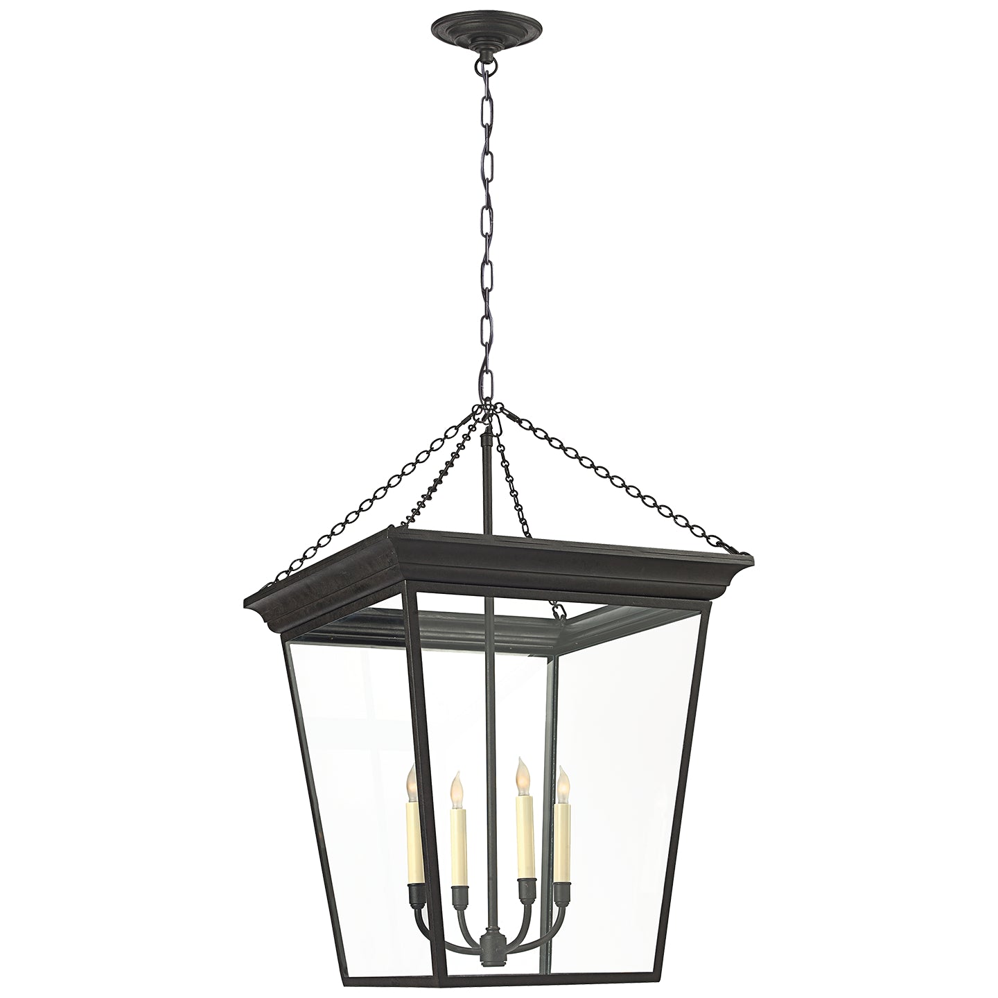 Visual Comfort Signature - SL 5872BR - Four Light Lantern - Cornice - Blackened Rust