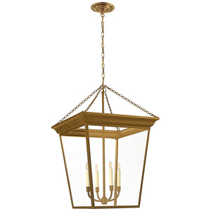 Visual Comfort Signature - SL 5872HAB - Four Light Lantern - Cornice - Hand-Rubbed Antique Brass