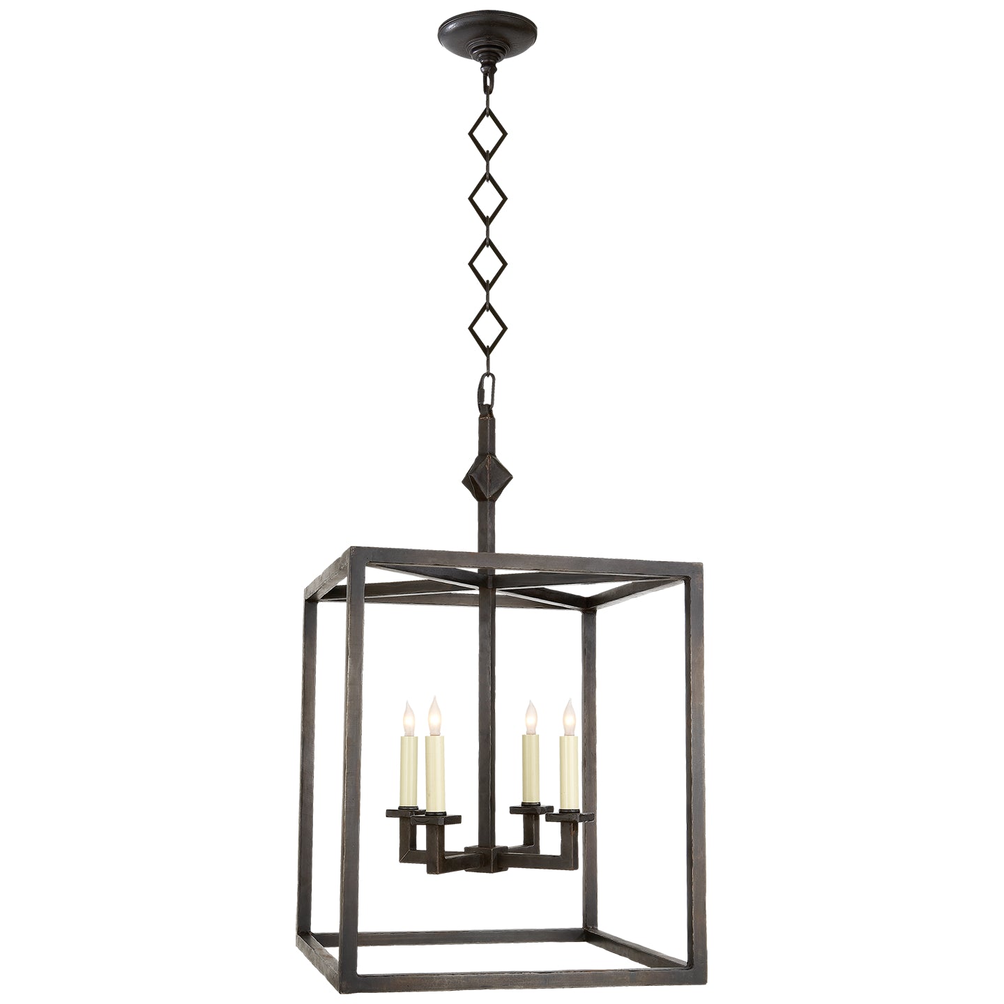 Visual Comfort Signature - SP 5004AI - Four Light Lantern - Bastien - Aged Iron