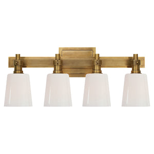 Visual Comfort Signature - TOB 2153HAB-WG - Four Light Bath Sconce - Bryant Bath - Hand-Rubbed Antique Brass