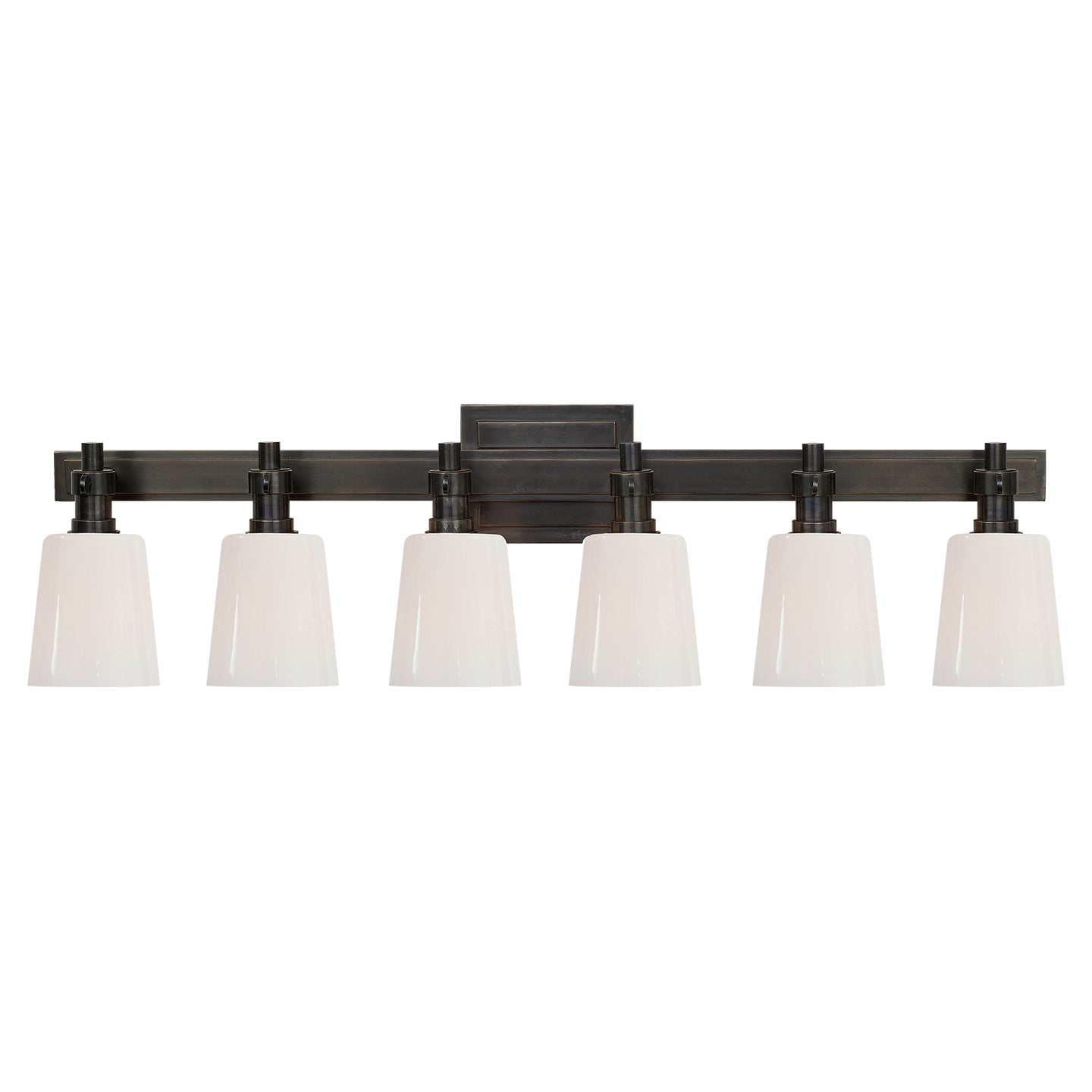 Visual Comfort Signature - TOB 2154BZ-WG - Six Light Linear Bath Sconce - Bryant Bath - Bronze