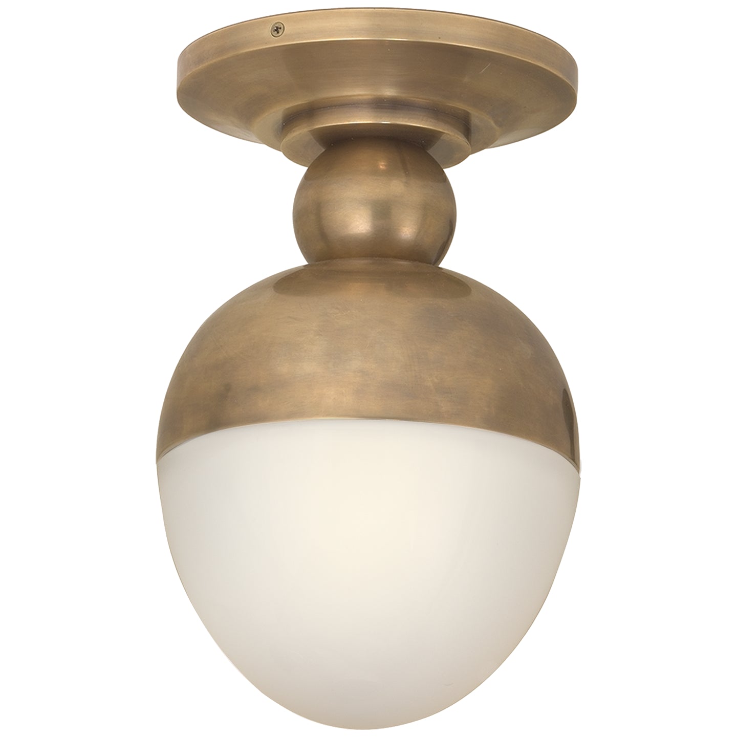 Visual Comfort Signature - TOB 4006HAB-WG - One Light Flush Mount - Clark - Hand-Rubbed Antique Brass