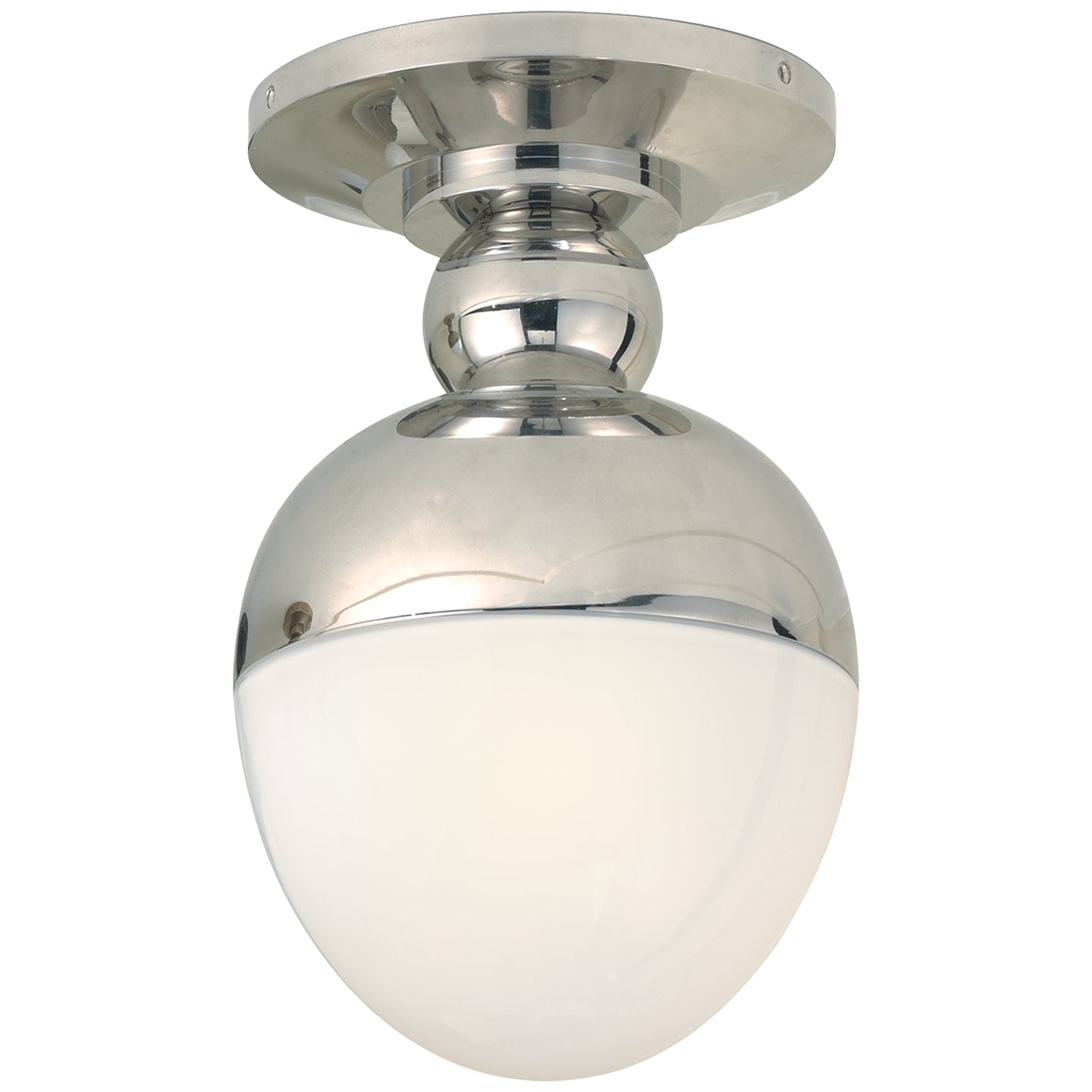 Visual Comfort Signature - TOB 4006PN-WG - One Light Flush Mount - Clark - Polished Nickel