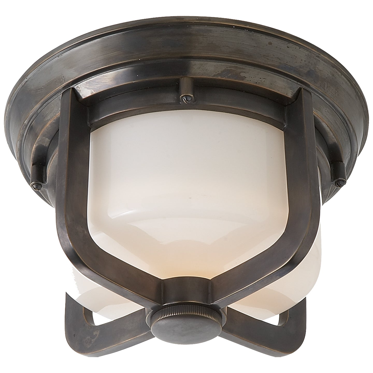 Visual Comfort Signature - TOB 4011BZ-WG - One Light Flush Mount - Milton - Bronze