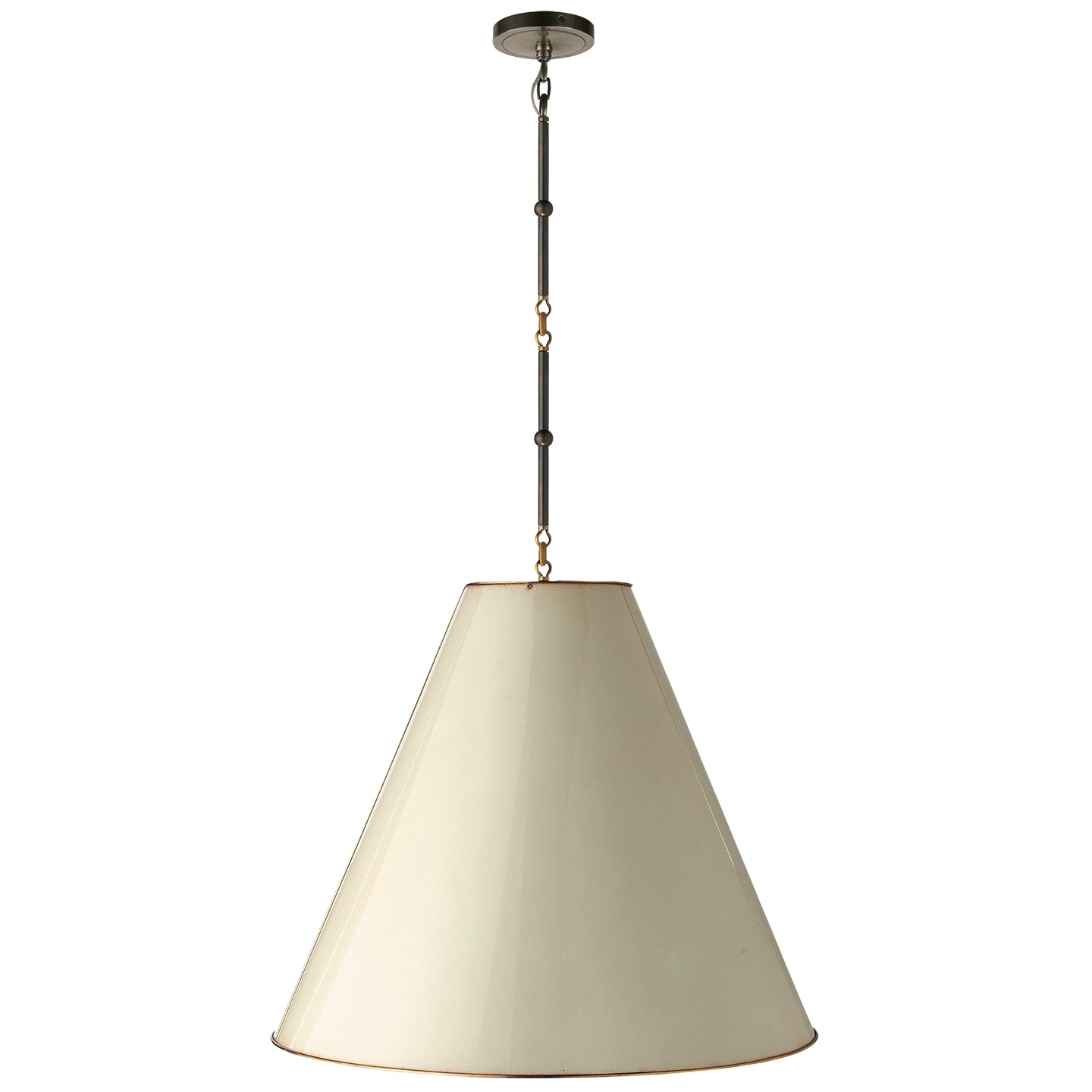 Visual Comfort Signature - TOB 5014BZ/HAB-AW - Two Light Pendant - Goodman - Bronze with Antique Brass