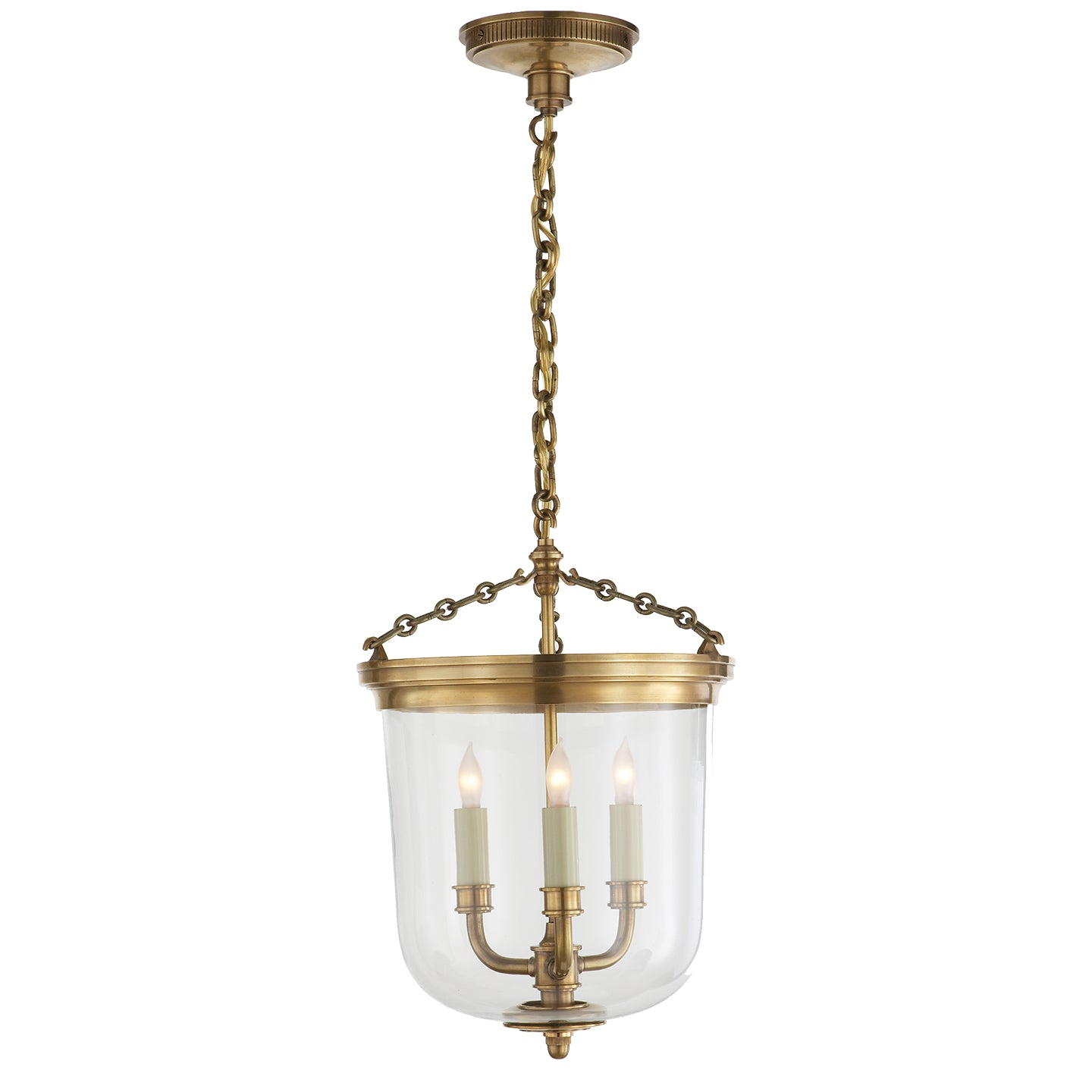 Visual Comfort Signature - TOB 5030HAB - Three Light Lantern - Merchant - Hand-Rubbed Antique Brass