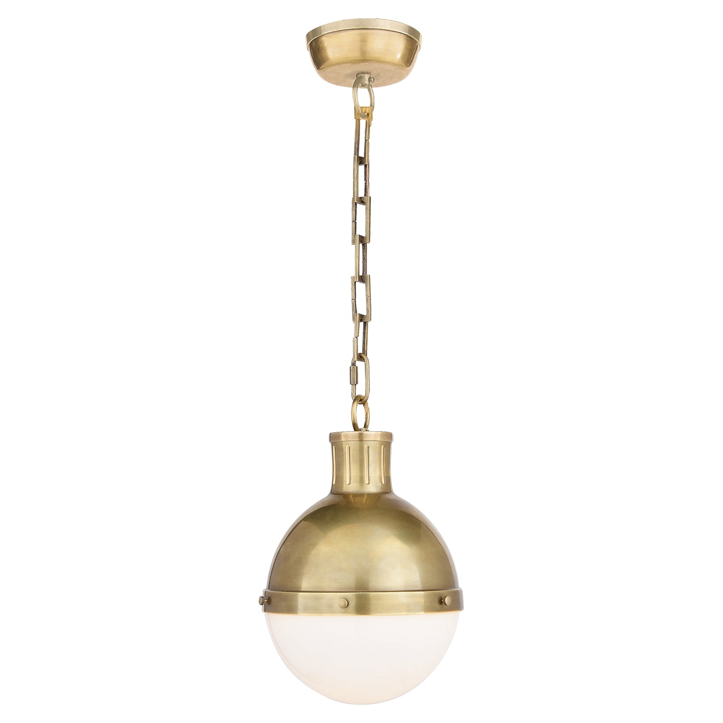 Visual Comfort Signature - TOB 5062HAB-WG - One Light Pendant - Hicks - Hand-Rubbed Antique Brass