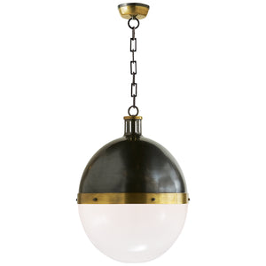 Visual Comfort Signature - TOB 5064BZ/HAB-WG - Two Light Pendant - Hicks - Bronze with Antique Brass