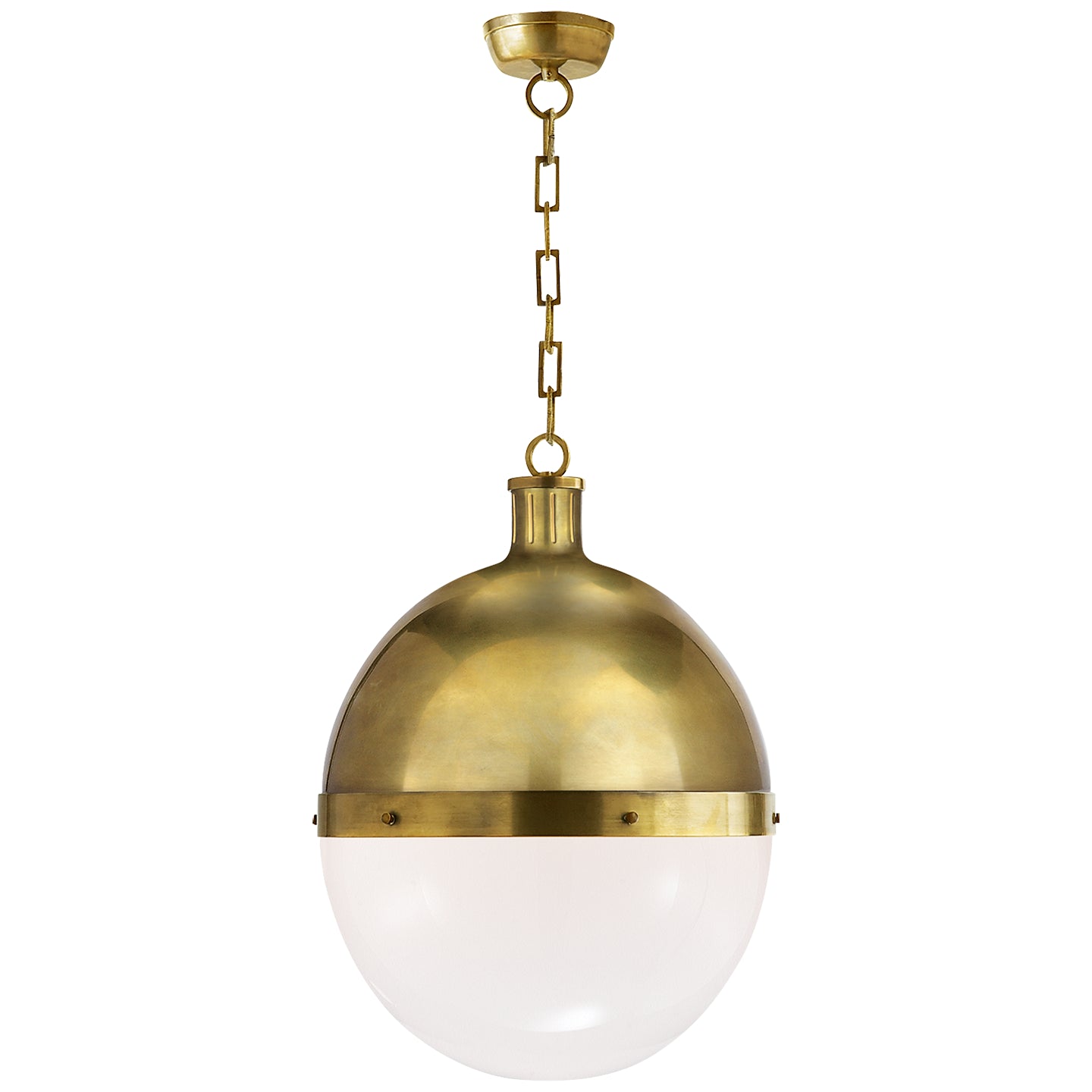 Visual Comfort Signature - TOB 5064HAB-WG - Two Light Pendant - Hicks - Hand-Rubbed Antique Brass