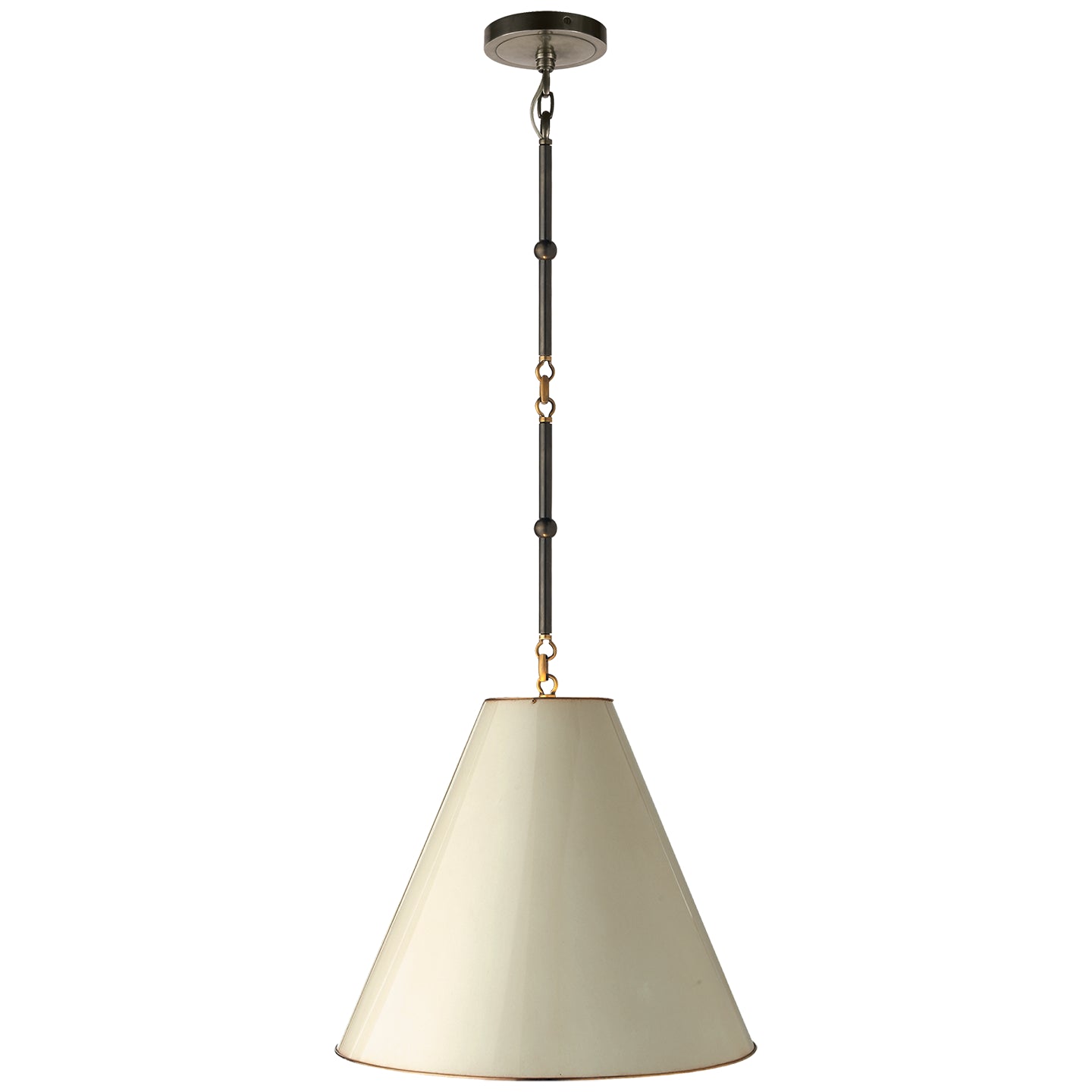 Visual Comfort Signature - TOB 5090BZ/HAB-AW - One Light Pendant - Goodman - Bronze with Antique Brass