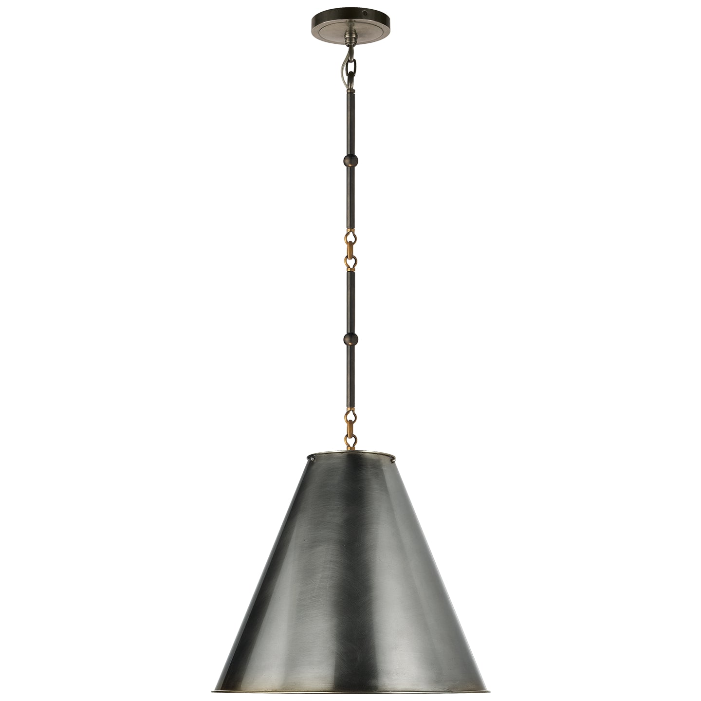 Visual Comfort Signature - TOB 5090BZ/HAB-BZ - One Light Pendant - Goodman - Bronze with Antique Brass