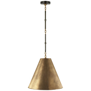Visual Comfort Signature - TOB 5090BZ/HAB-HAB - One Light Pendant - Goodman - Bronze with Antique Brass