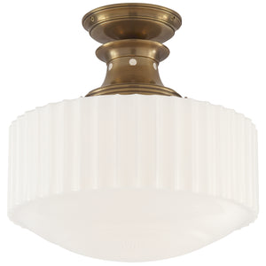 Visual Comfort Signature - TOB 5150HAB-WG - One Light Flush Mount - Milton Road - Hand-Rubbed Antique Brass