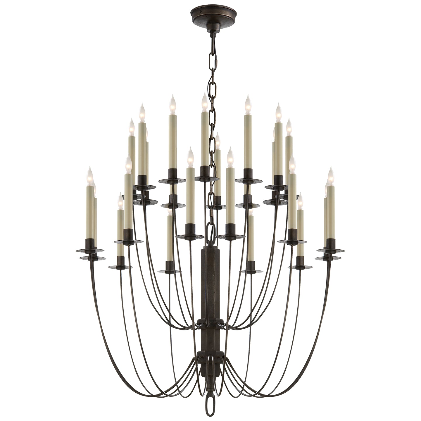 Visual Comfort Signature - TOB 5205AI - 24 Light Chandelier - Erika - Aged Iron