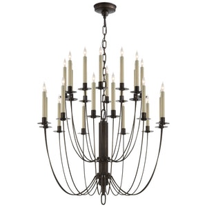 Visual Comfort Signature - TOB 5205AI - 24 Light Chandelier - Erika - Aged Iron