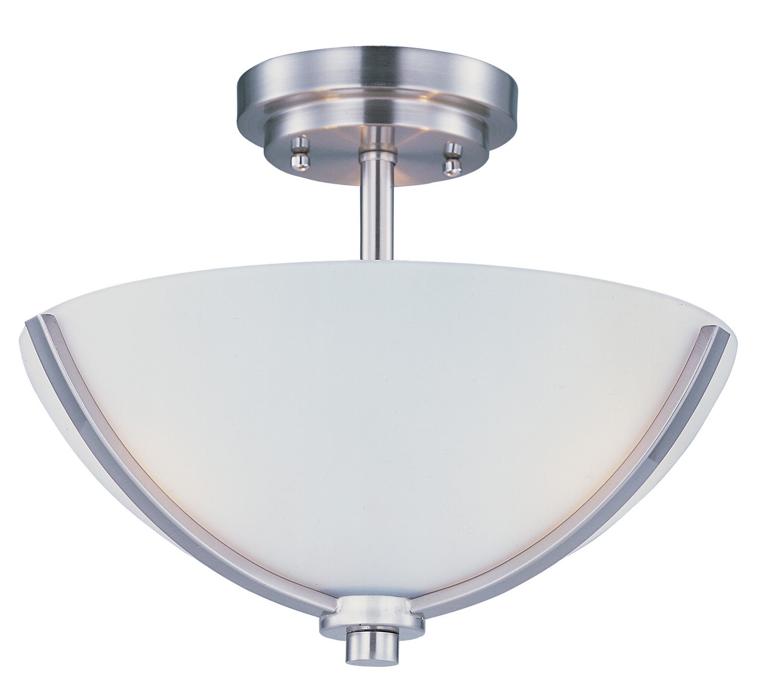 Maxim - 20031SWSN - Three Light Semi-Flush Mount - Deven - Satin Nickel