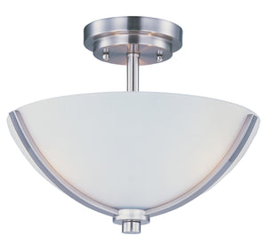 Maxim - 20031SWSN - Three Light Semi-Flush Mount - Deven - Satin Nickel