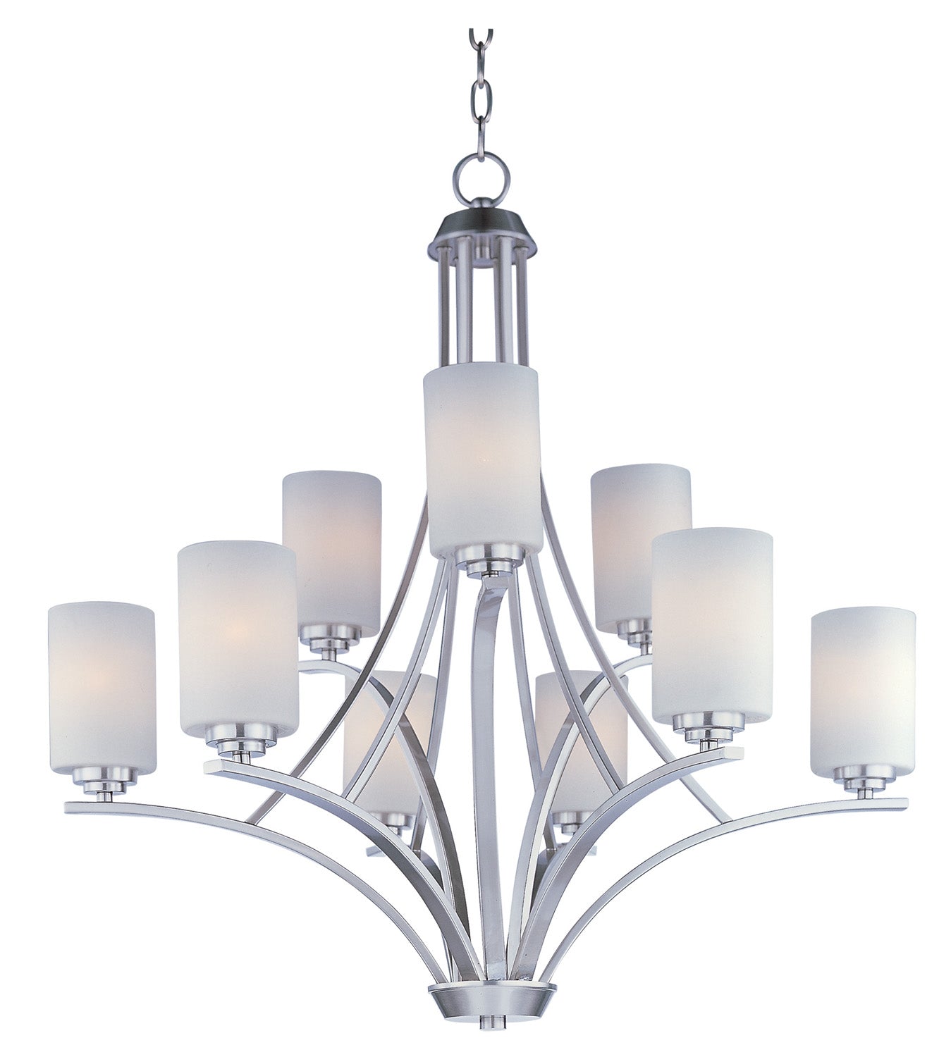 Maxim - 20036SWSN - Nine Light Chandelier - Deven - Satin Nickel