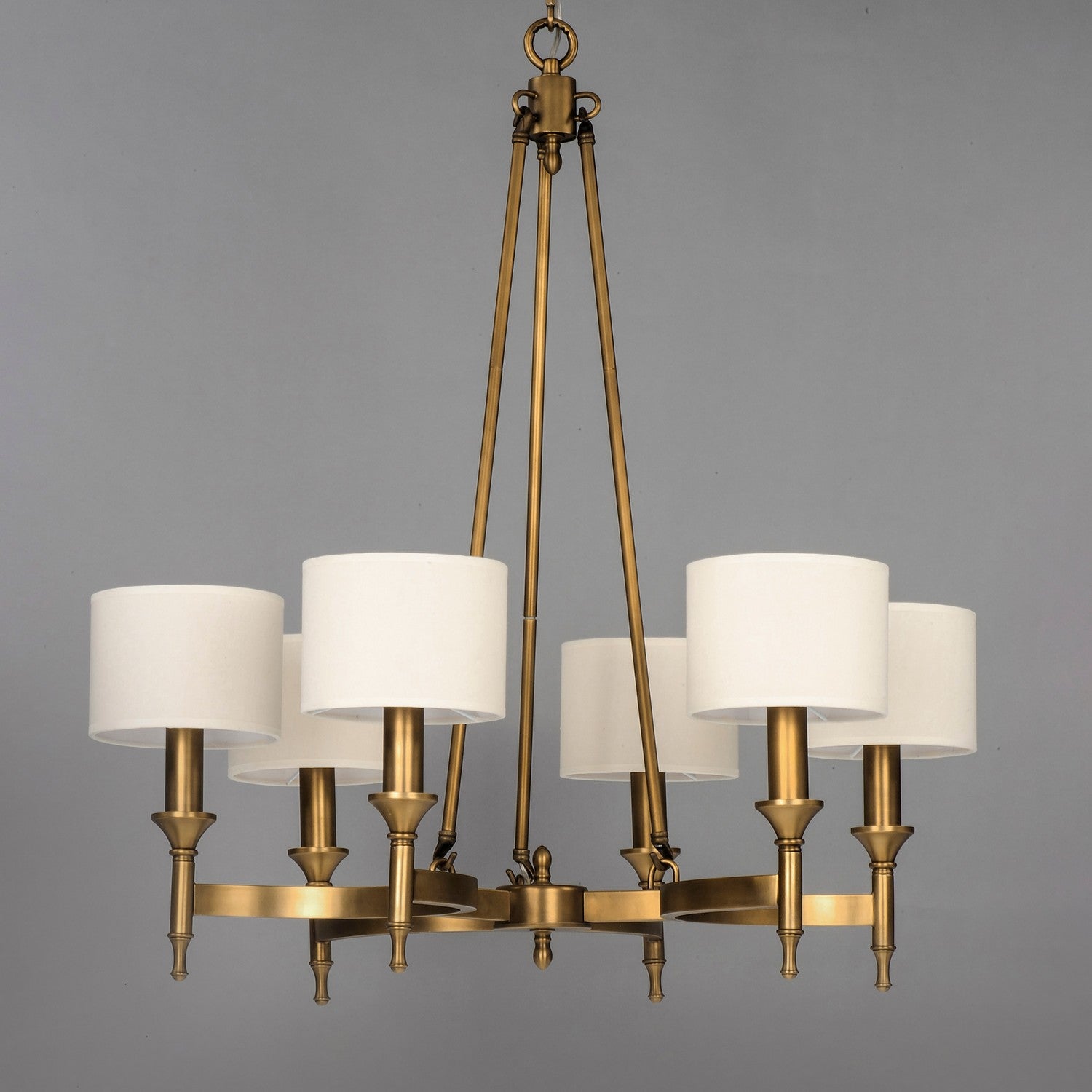 Maxim - 22375OMNAB - Six Light Chandelier - Fairmont - Natural Aged Brass