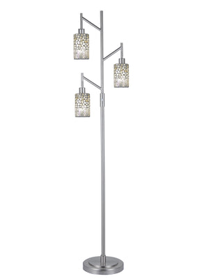 Dale Tiffany - PF12359 - Three Light Floor Lamp - Sandfield/Alps - Satin Nickel