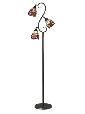 Dale Tiffany - TF12408 - Three Light Floor Lamp - Fall River - Tiffany Bronze