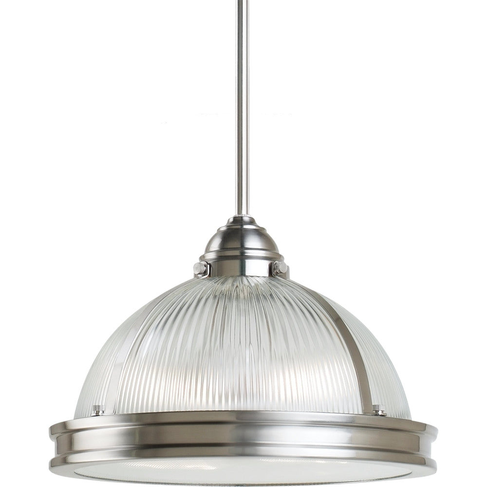 Generation Lighting. - 65061-962 - Two Light Pendant - Pratt Street Prismatic - Brushed Nickel