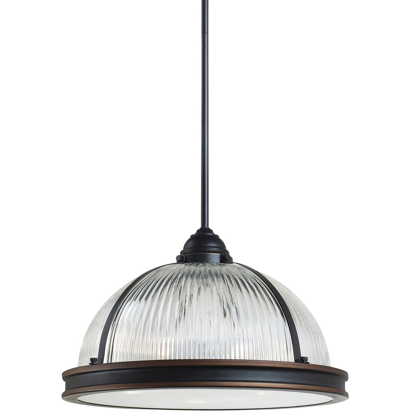 Generation Lighting - 65062-715 - Three Light Pendant - Pratt Street Prismatic - Autumn Bronze