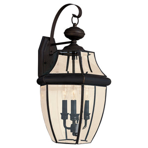 Generation Lighting. - 8040-71 - Three Light Outdoor Wall Lantern - Lancaster - Antique Bronze