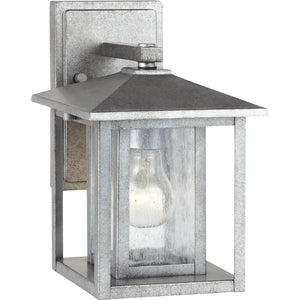 Generation Lighting. - 88025-57 - One Light Outdoor Wall Lantern - Hunnington - Weathered Pewter