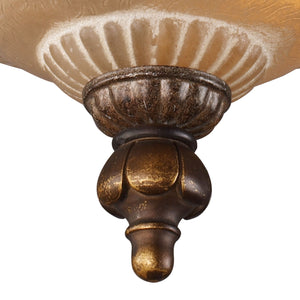 ELK Home - 08100-AGB-LA - Three Light Semi Flush Mount - Restoration - Golden Bronze